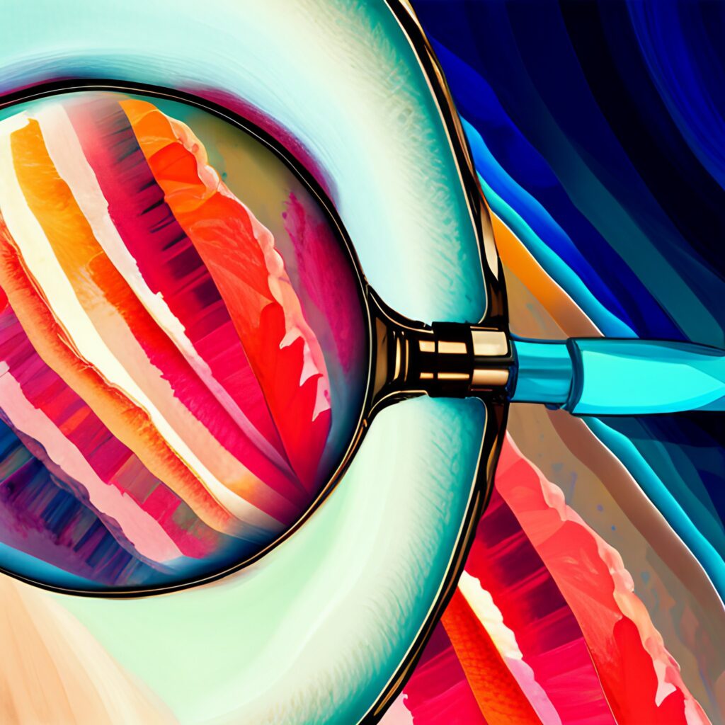 ai-generated image of a magnifying glass